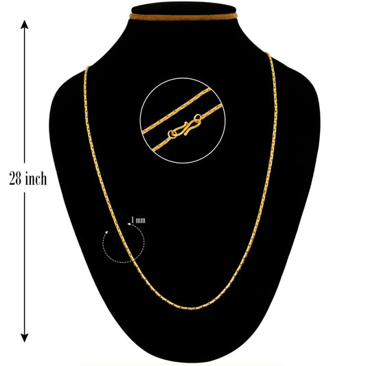 Thin Minimal Golden Chain with 18k Plating