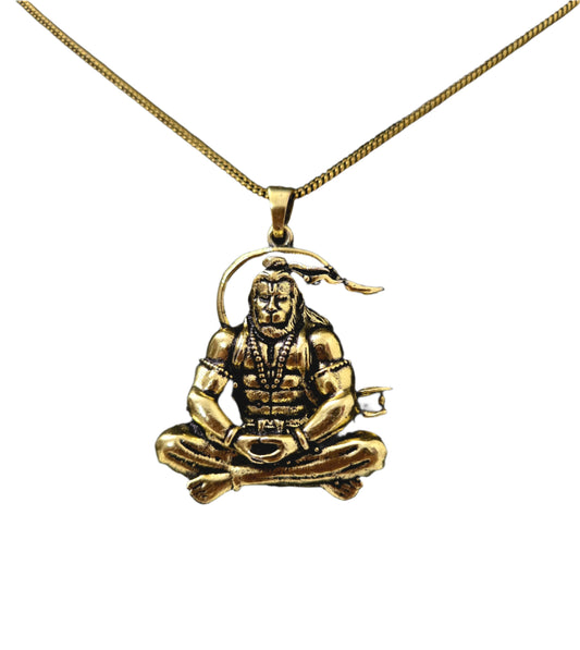 🔱 Hanuman Locket with Chain  | Power. Protection. Devotion.