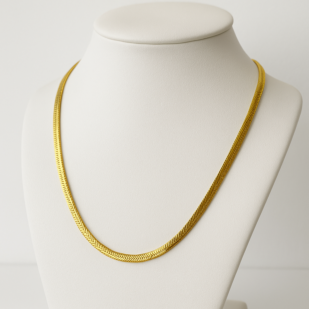 Men’s 18K Gold Plated Snake Chain.