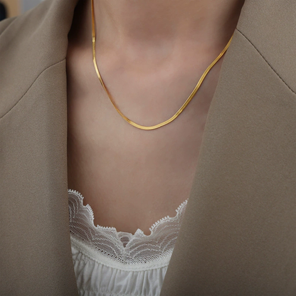 2mm Snake Chain: 22K Gold PVD (Waterproof & Anti-Tarnish)
