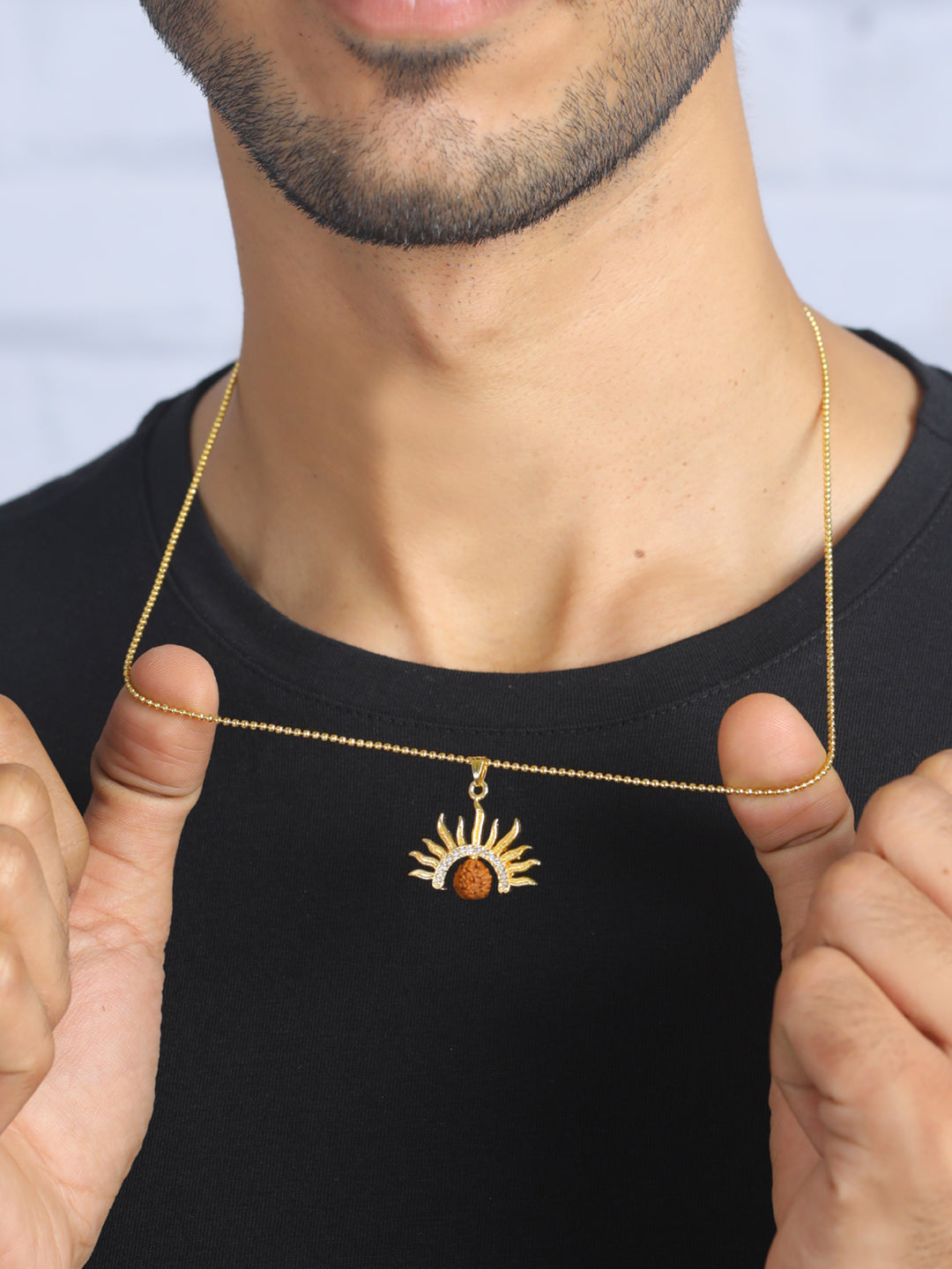 Rudraksh Surya Pendant with Chain