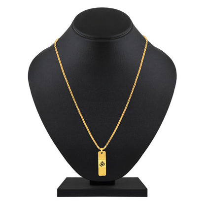 22K Gold Plated OM Pendant with Chain