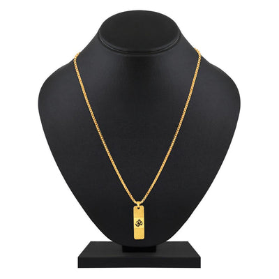 22K Gold Plated OM Pendant with Chain