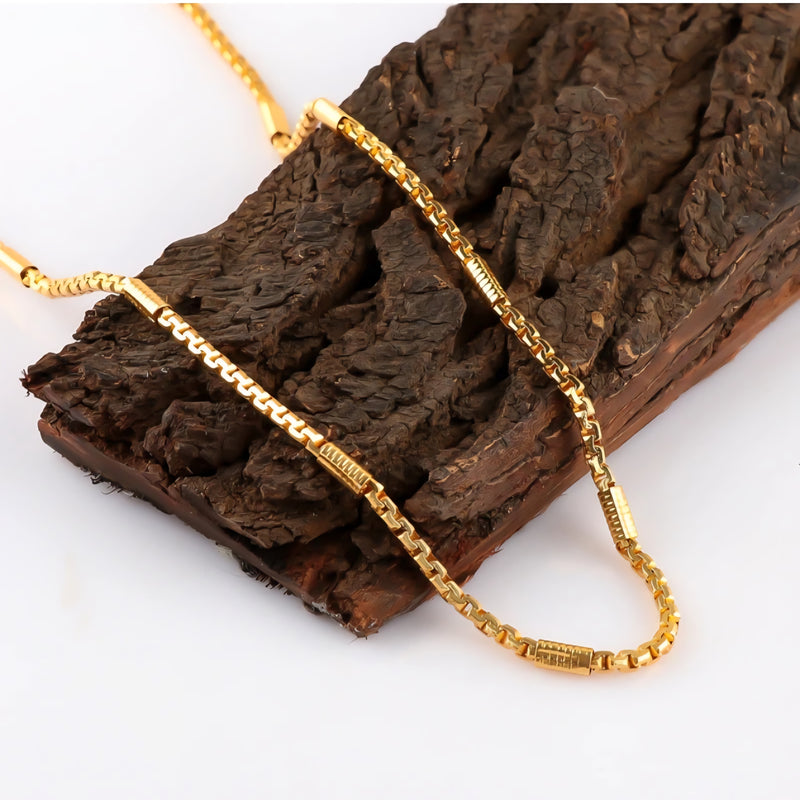 Molded Pattern Alloy Chain - 22K Gold PVD - 100% Waterproof & Daily Wear