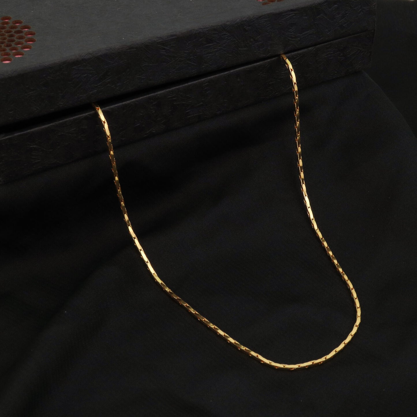 Thin Minimal Golden Chain with 18k Plating