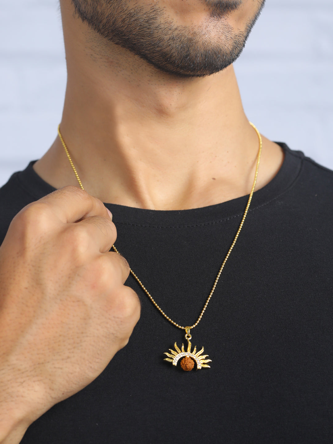 Rudraksh Surya Pendant with Chain