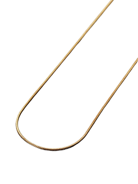 Round snake chain for men 18k Gold Plated