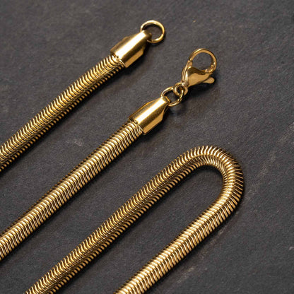 Men’s 18K Gold Plated Snake Chain.