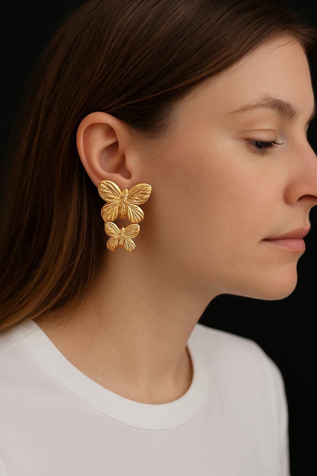 18kt Gold Plated Butterfly Earrings