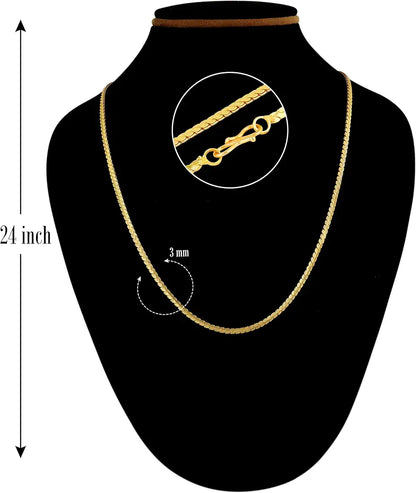 Women's Designer Minimal 18k Gold Plated Chain