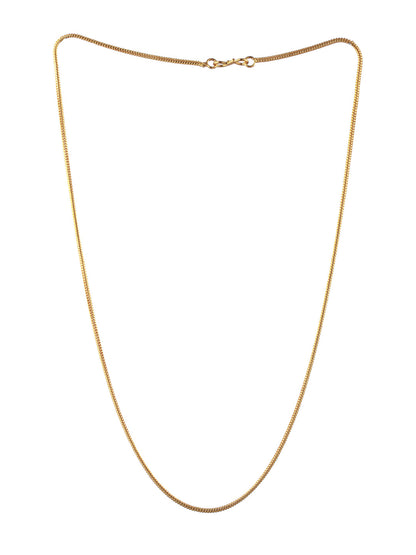 Round snake chain for men 18k Gold Plated