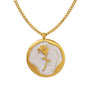 Belle Rose Necklace Gold Plated, Waterproof and Anti-Tarnish.