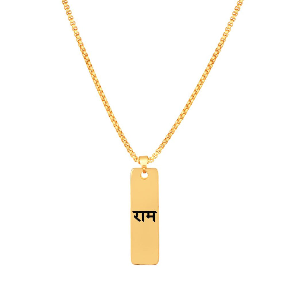 18K Gold Plated Ram Pendant with Chain