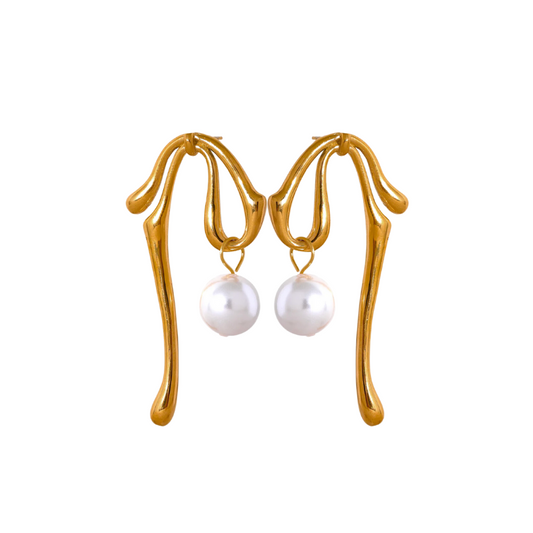 Coquette earrings 18k Gold palted